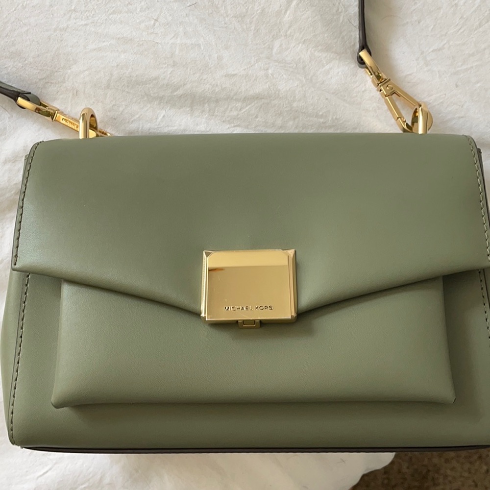 Green Michael Kors Satchel
